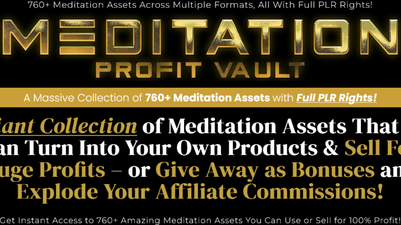 Meditation Profit Vault PLR Review