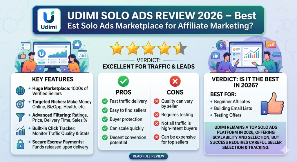 Udimi Solo Ads Review 2026